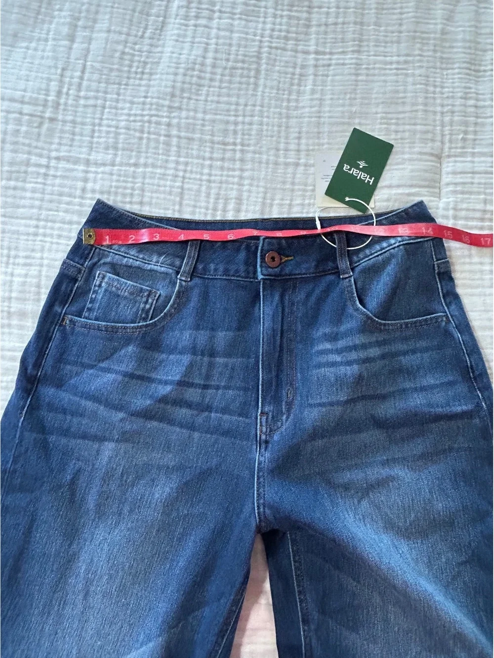 Halara flex high waisted roll hem wide leg jeans NWT